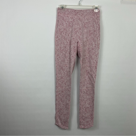 Gymshark Fleur Texture‎ Dusty Pink Marl Leggings Size Medium - Picture 1 of 8
